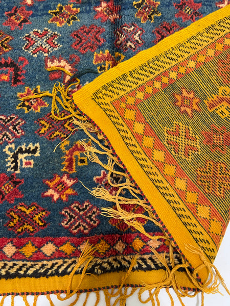 Vintage berber rug :4.10ft x 10.2ft / 147cm x 310cm