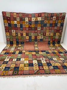 Moroccan Rug-Vintage berber rug : 10.8ft x 13.2ft / 325cm x 402cm-Moroccan Rugs-la porte d'or-High Atlas Mountains of Morocco-100% natural wool-1-la porte d'or