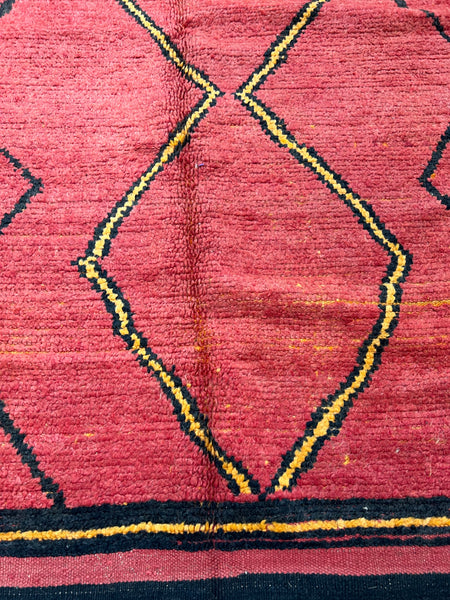 Vintage berber rug : 5.2ft x 10.5ft / 157cm x 316cm