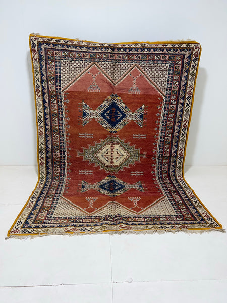 Vintage berber rug : 6.9ft x9.5ft / 206cm x 287cm