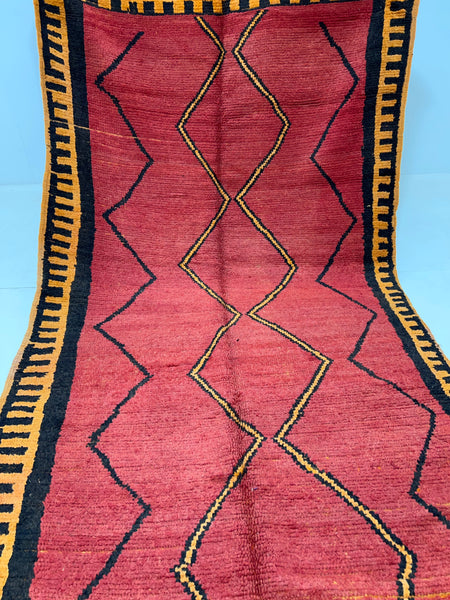 Vintage berber rug : 5.2ft x 10.5ft / 157cm x 316cm