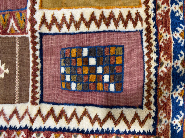 Moroccan Rug-Vintage berber rug : 6.7ft x 10.8ft / 200cm x 325cm-Moroccan Rugs-la porte d'or-High Atlas Mountains of Morocco-100% natural wool-1-la porte d'or